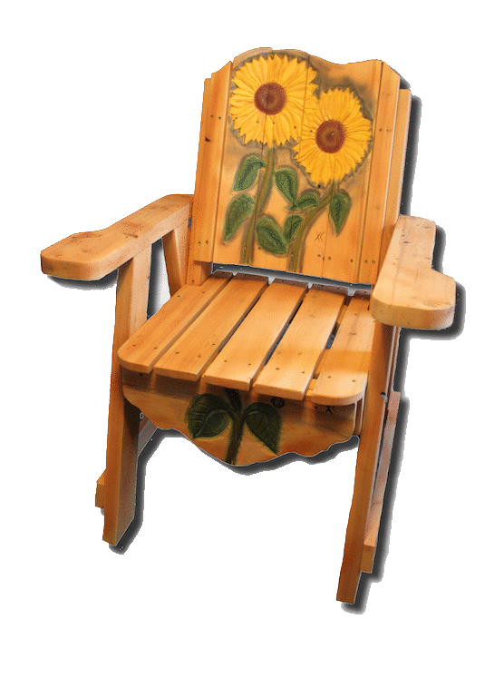 Sunflower deck chair, deck chair, deck lounge chair